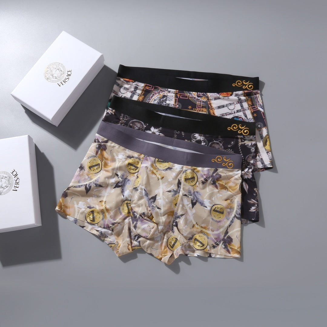 Versace ornate gold print boxer briefs - view 1
