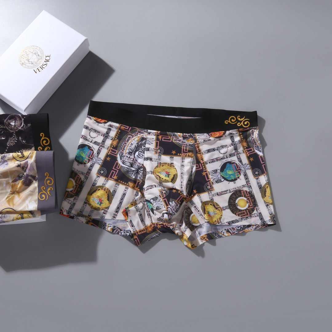 Versace ornate gold print boxer briefs - view 7