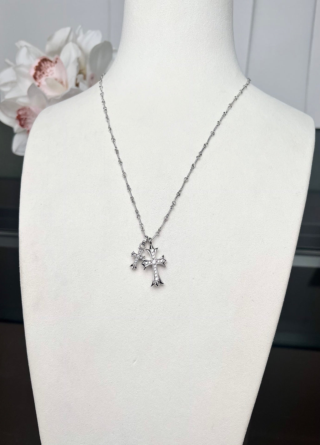 Chrome Hearts Double Cross Pendant Necklace - album image 7