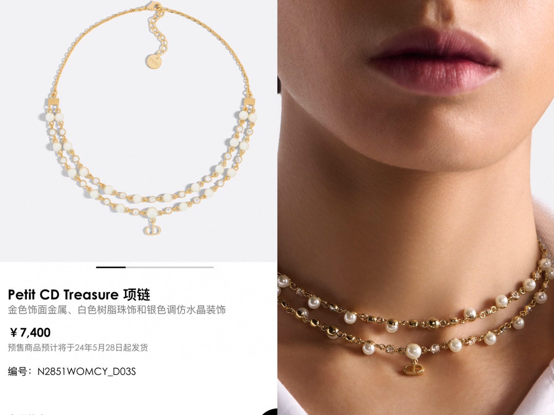 Dior Pearl Double-Layer Necklace - album image 6
