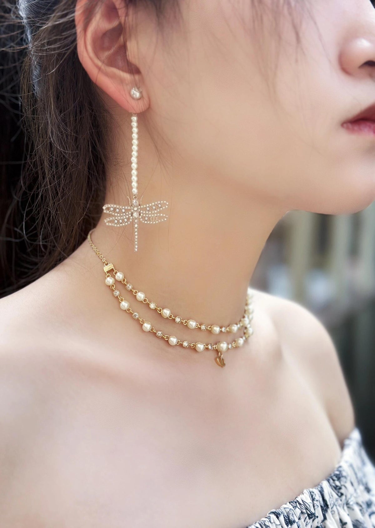 Dior Pearl Double-Layer Necklace - album image 9