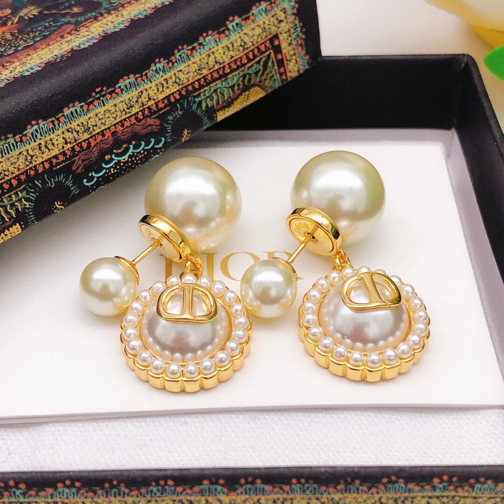 Dior Pearl-Look Halo CD Tribales Earrings - product image 5