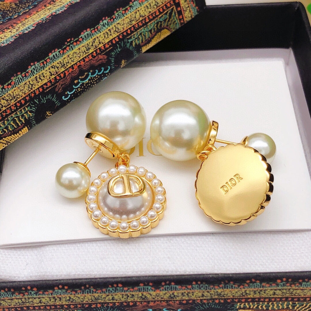 Dior Pearl-Look Halo CD Tribales Earrings - product image 10