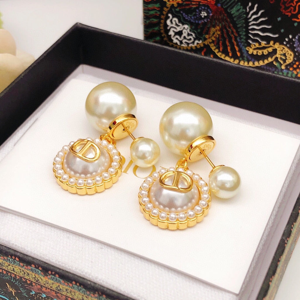 Dior Pearl-Look Halo CD Tribales Earrings - product image 8