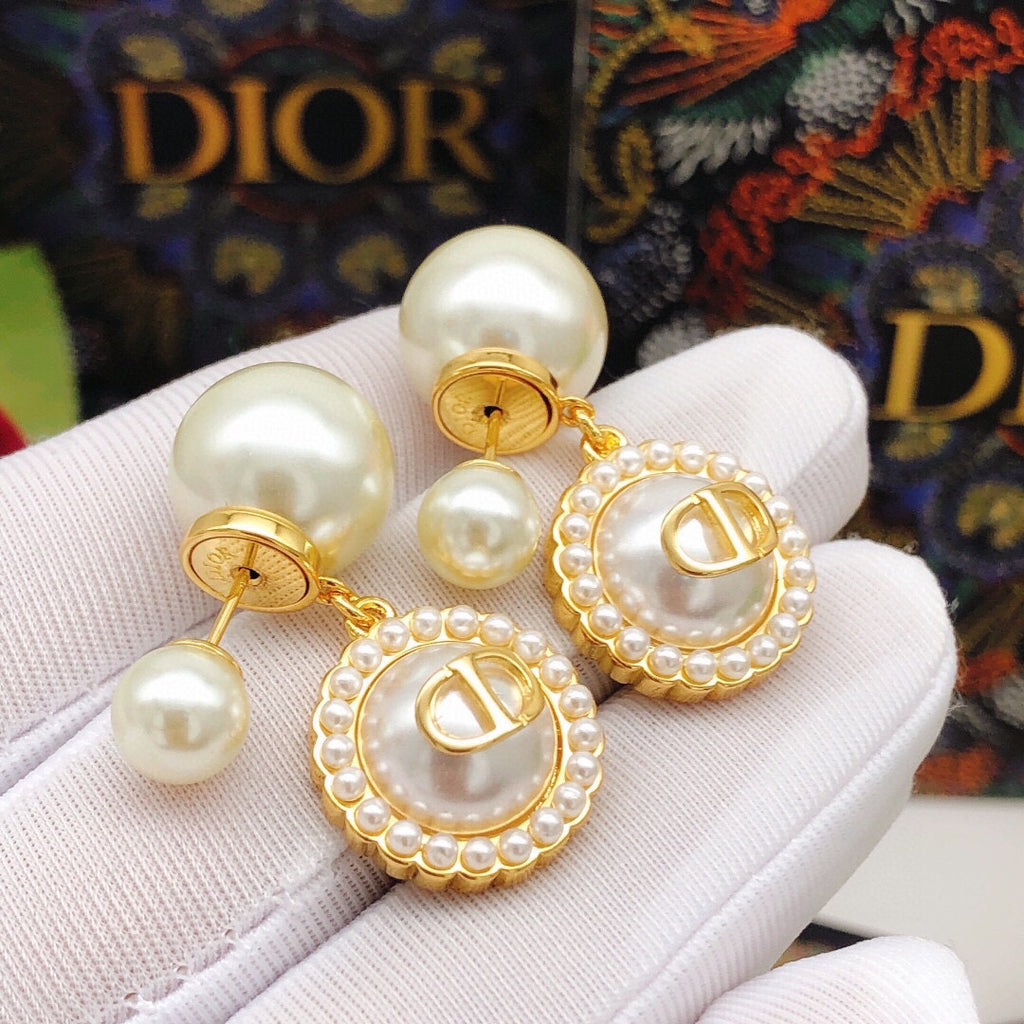 Dior Pearl-Look Halo CD Tribales Earrings - product image 3
