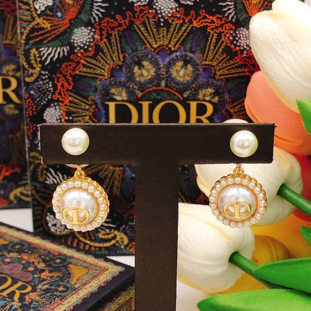 Dior Pearl-Look Halo CD Tribales Earrings - product image 9