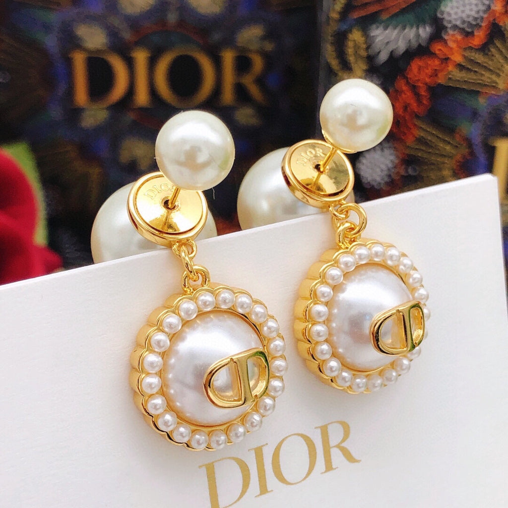 Dior Pearl-Look Halo CD Tribales Earrings - product image 1