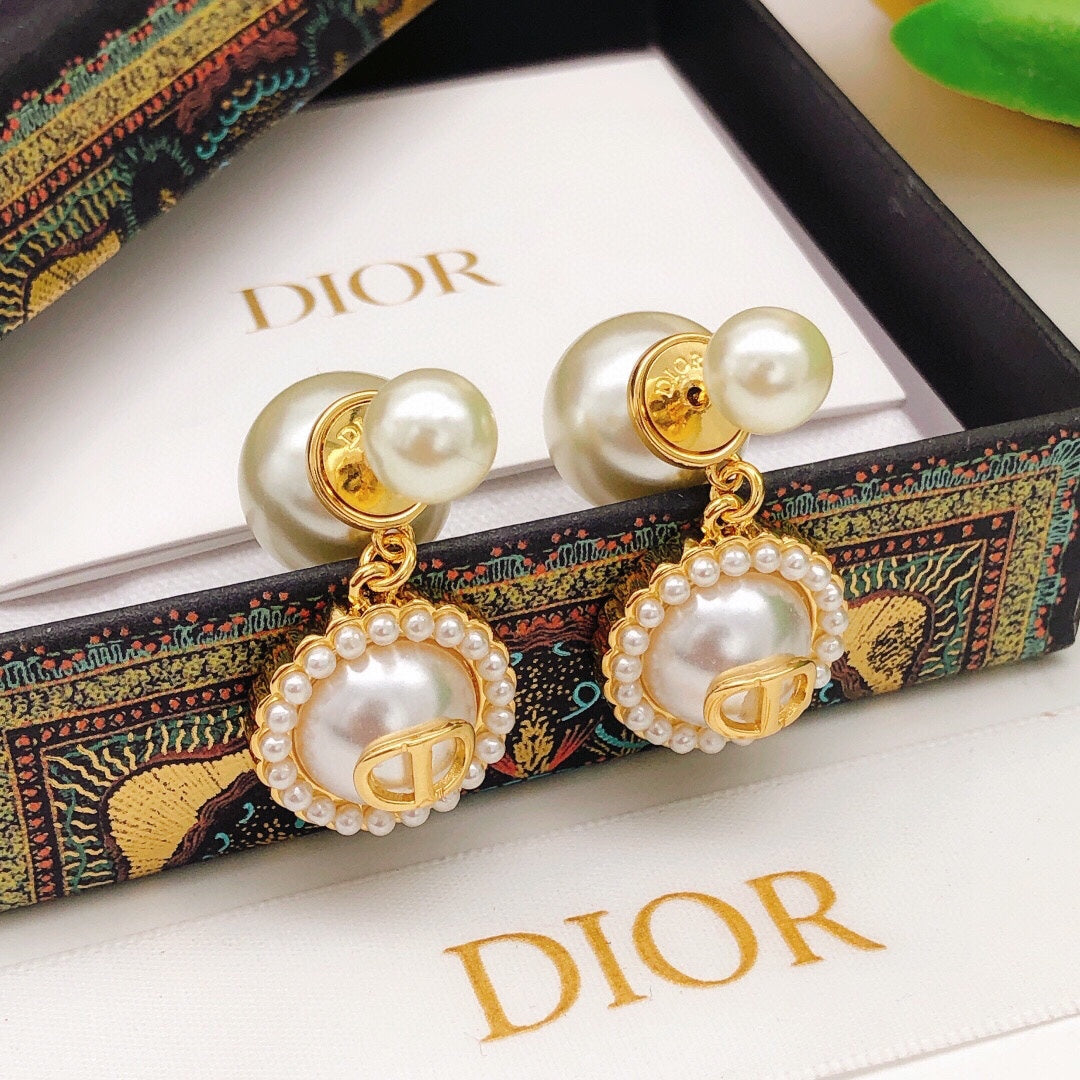 Dior Pearl-Look Halo CD Tribales Earrings - product image 6