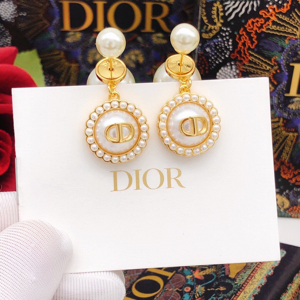 Dior Pearl-Look Halo CD Tribales Earrings - product image 2