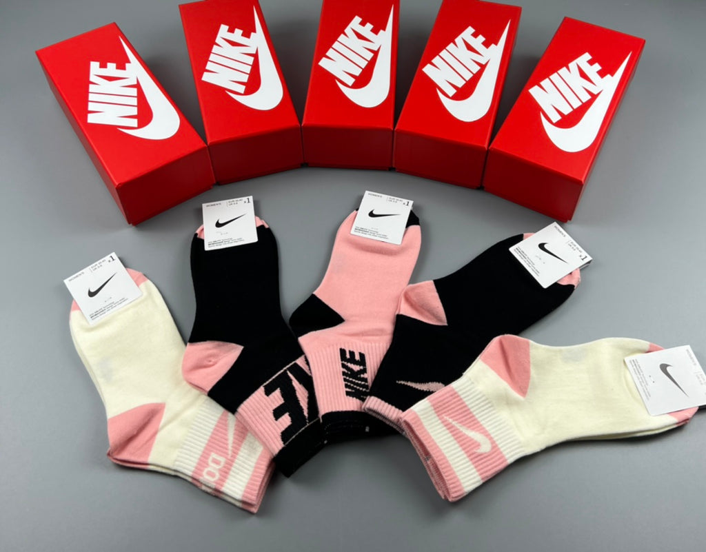 Nike pink black graphic mix socks, image 8