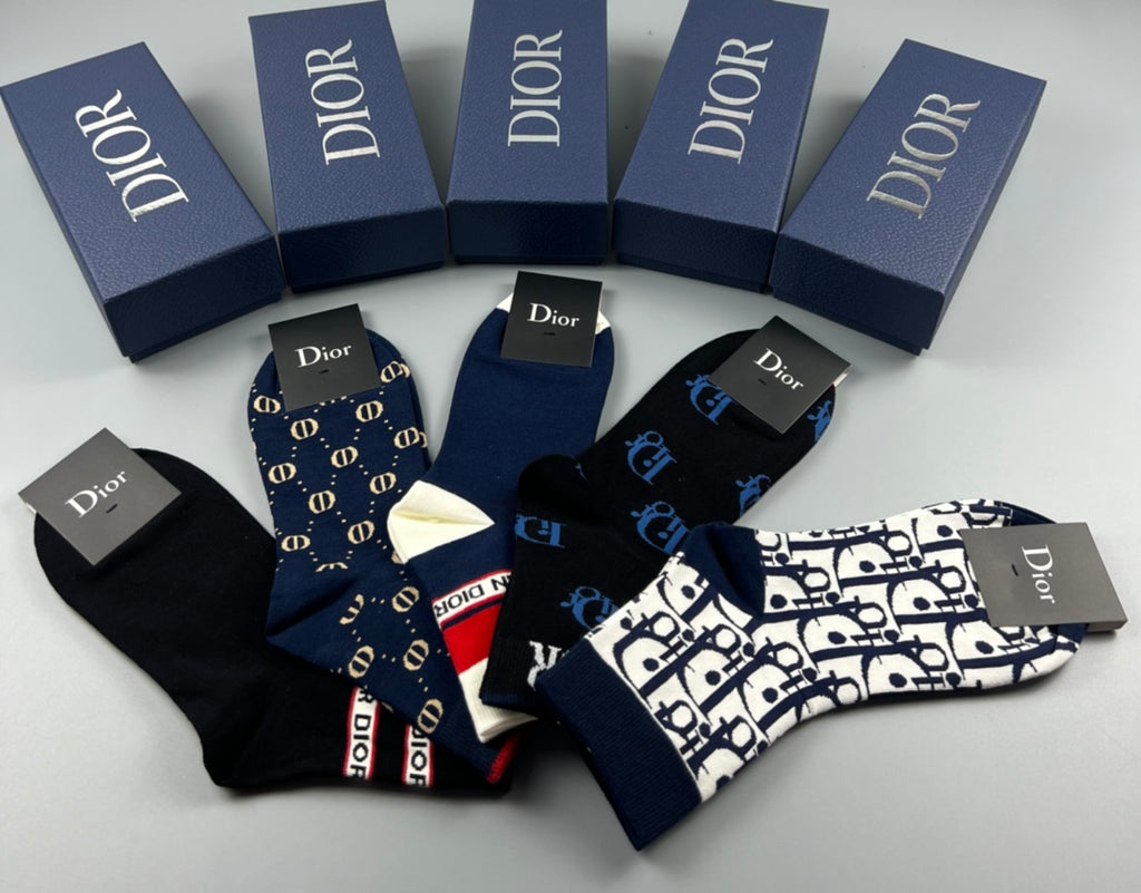 Dior mixed band monograms crew socks - view 6