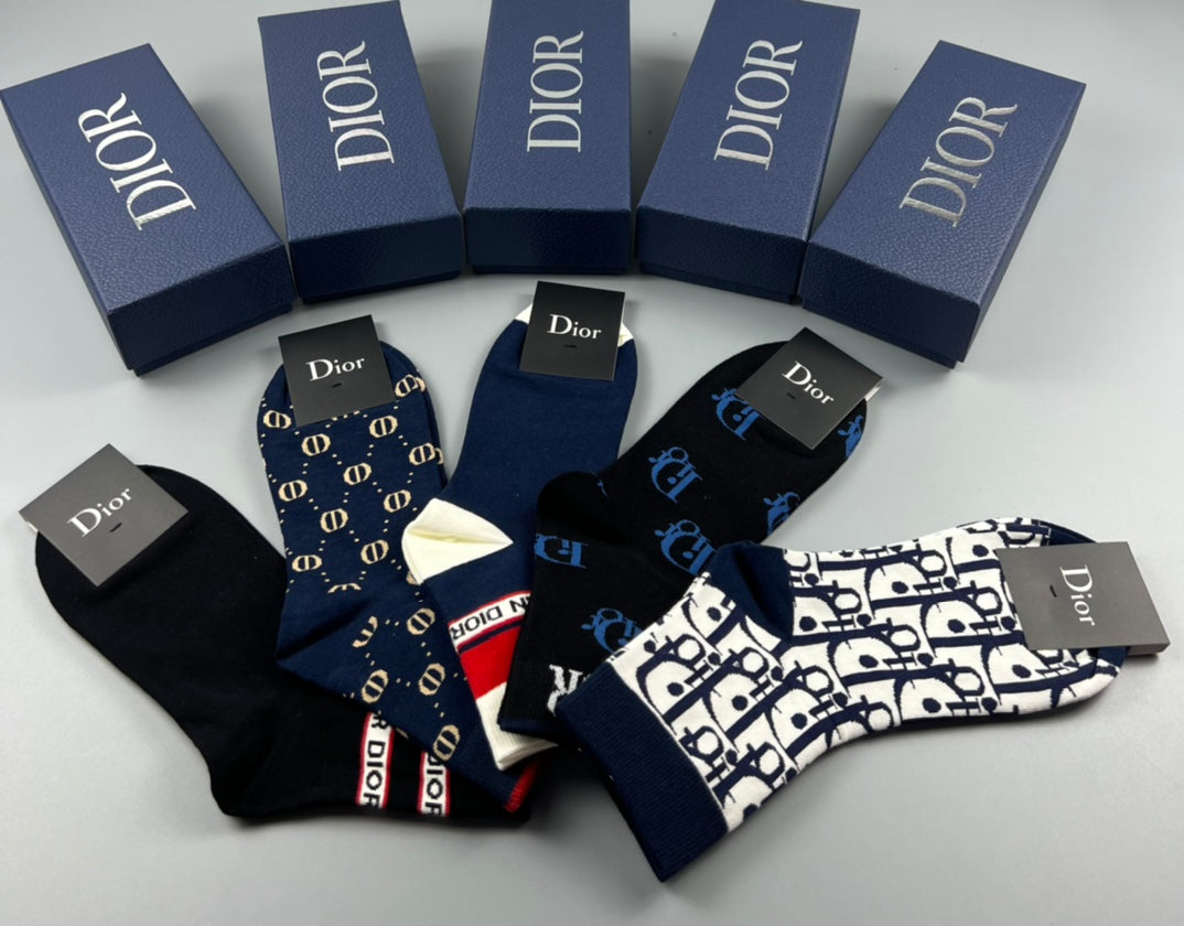 Dior mixed band monograms crew socks - view 6