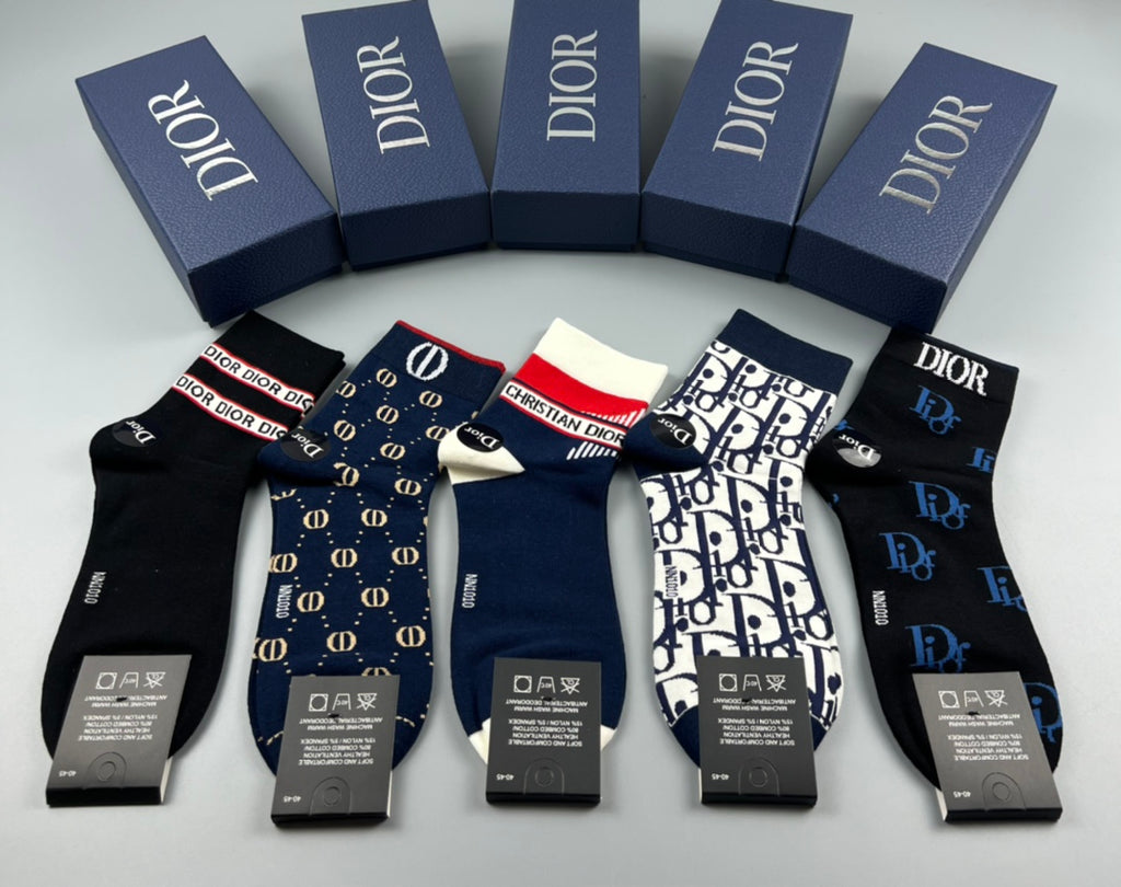Dior mixed band monograms crew socks - view 7