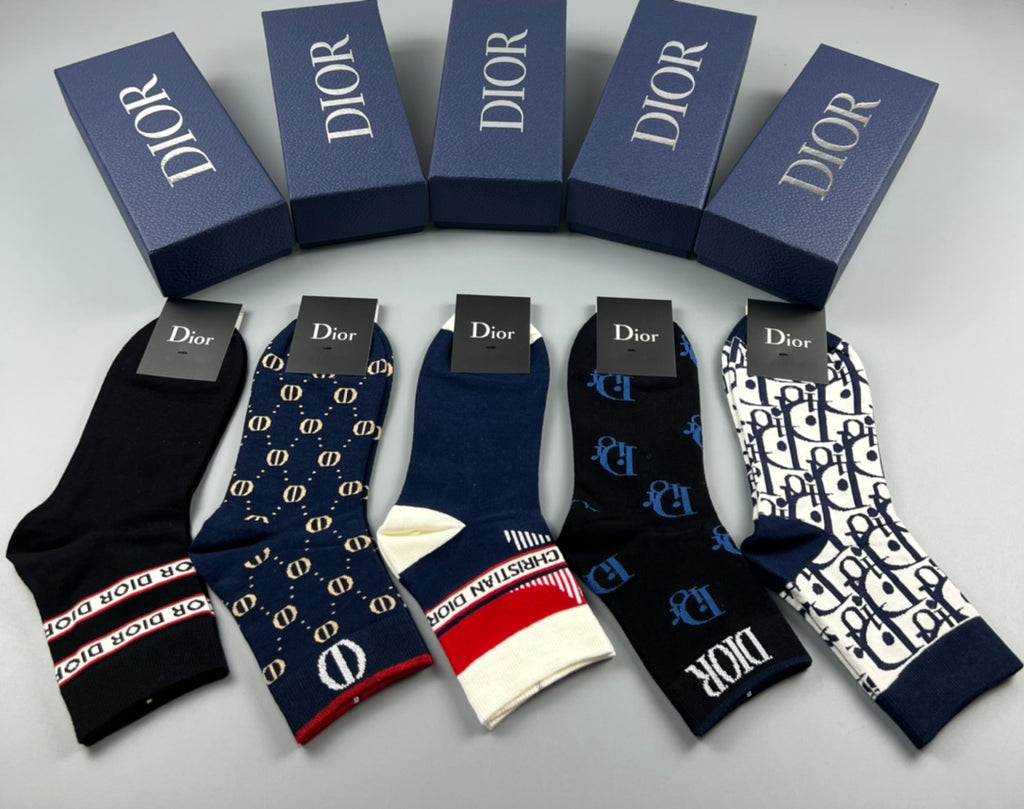 Dior mixed band monograms crew socks - view 2