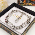 Dior Silver-Tone CD Curb Bracelet - product image 1