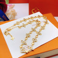 Louis Vuitton Gold-Tone Flower Crystal Accent Necklace - album image 1