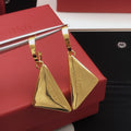 Prada Gold-Tone Folded Triangle Hook Earrings - album image 1