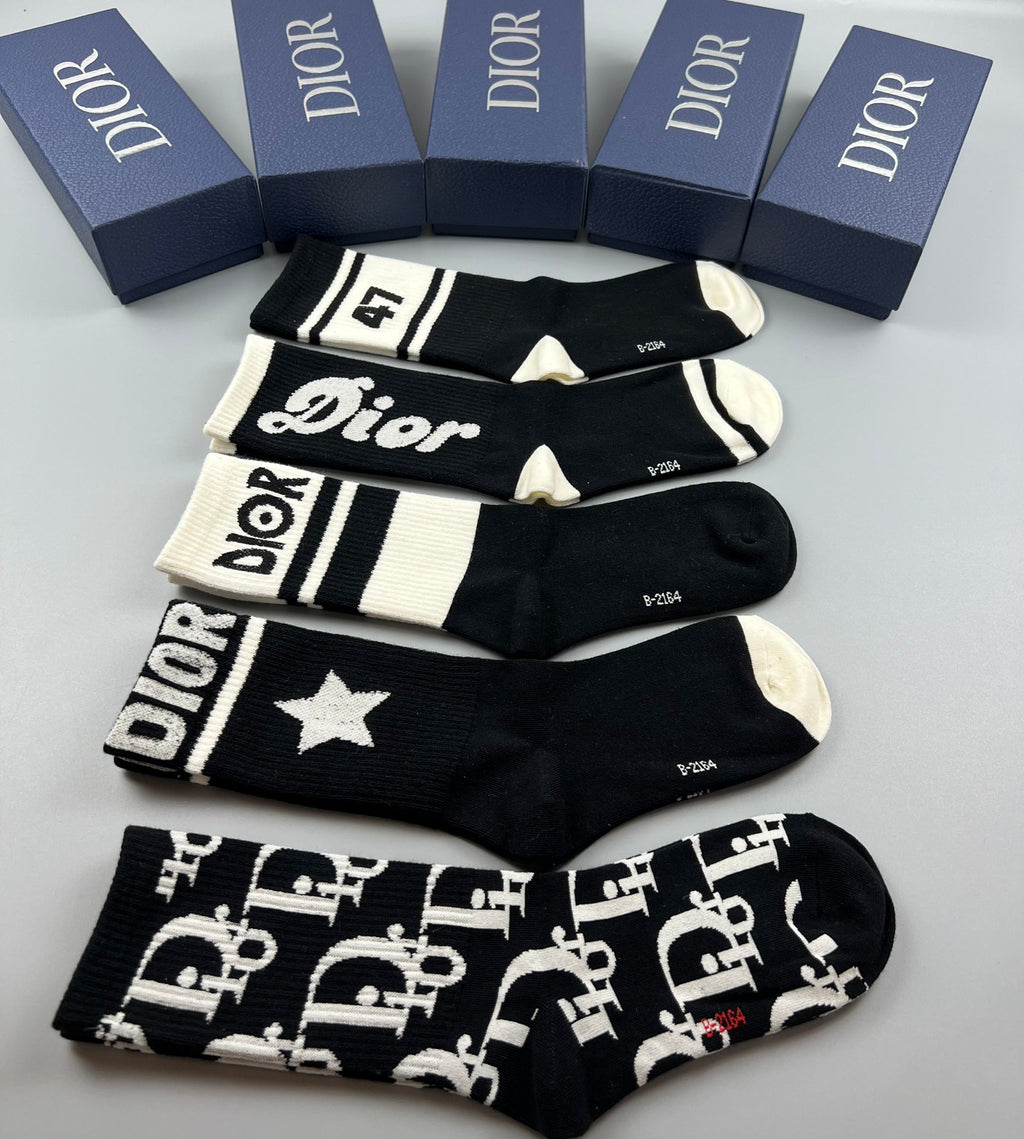 Dior bold graphic panels crew socks - view 9