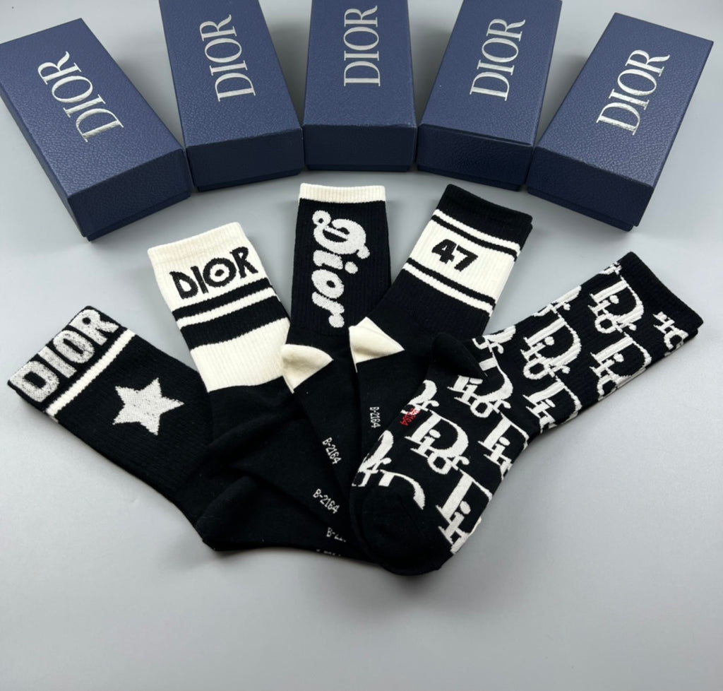 Dior bold graphic panels crew socks - view 8