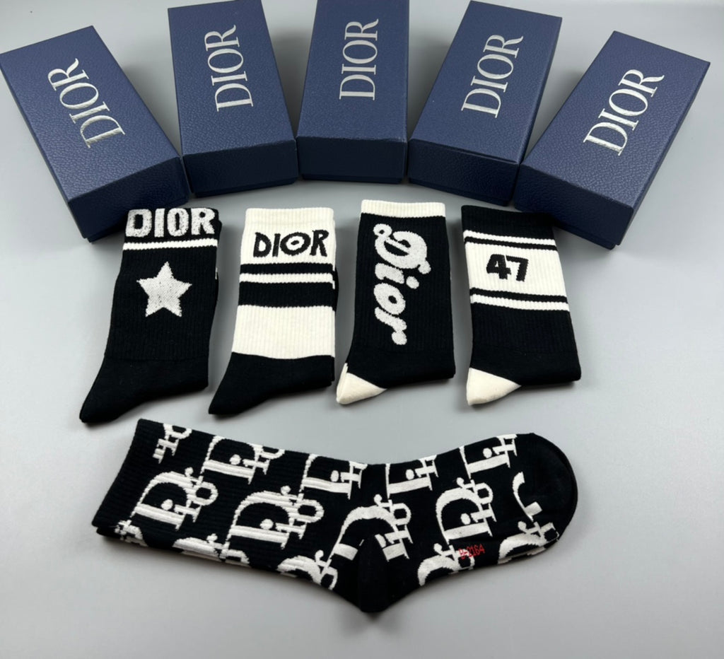 Dior bold graphic panels crew socks - view 7
