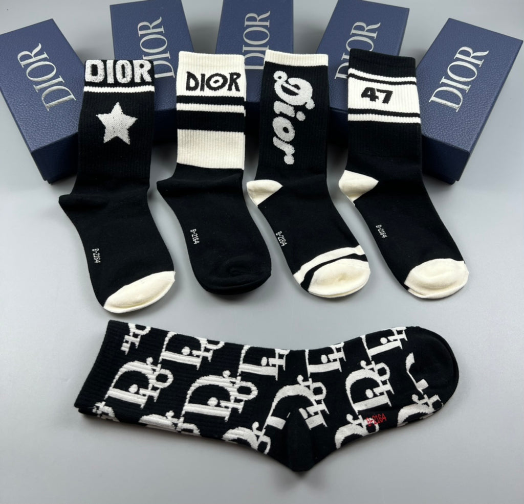 Dior bold graphic panels crew socks - view 6