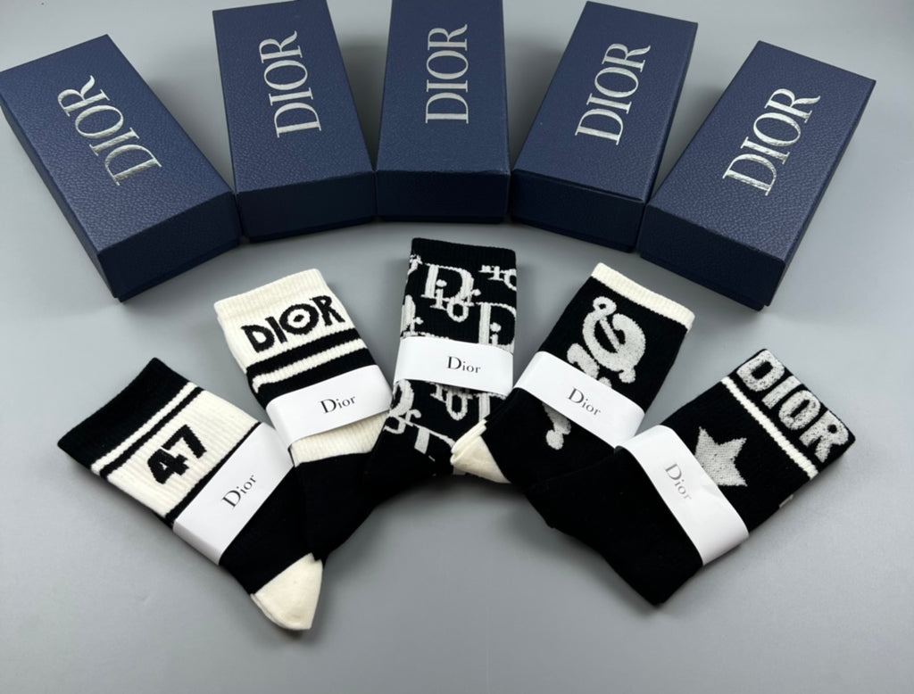 Dior bold graphic panels crew socks - view 2