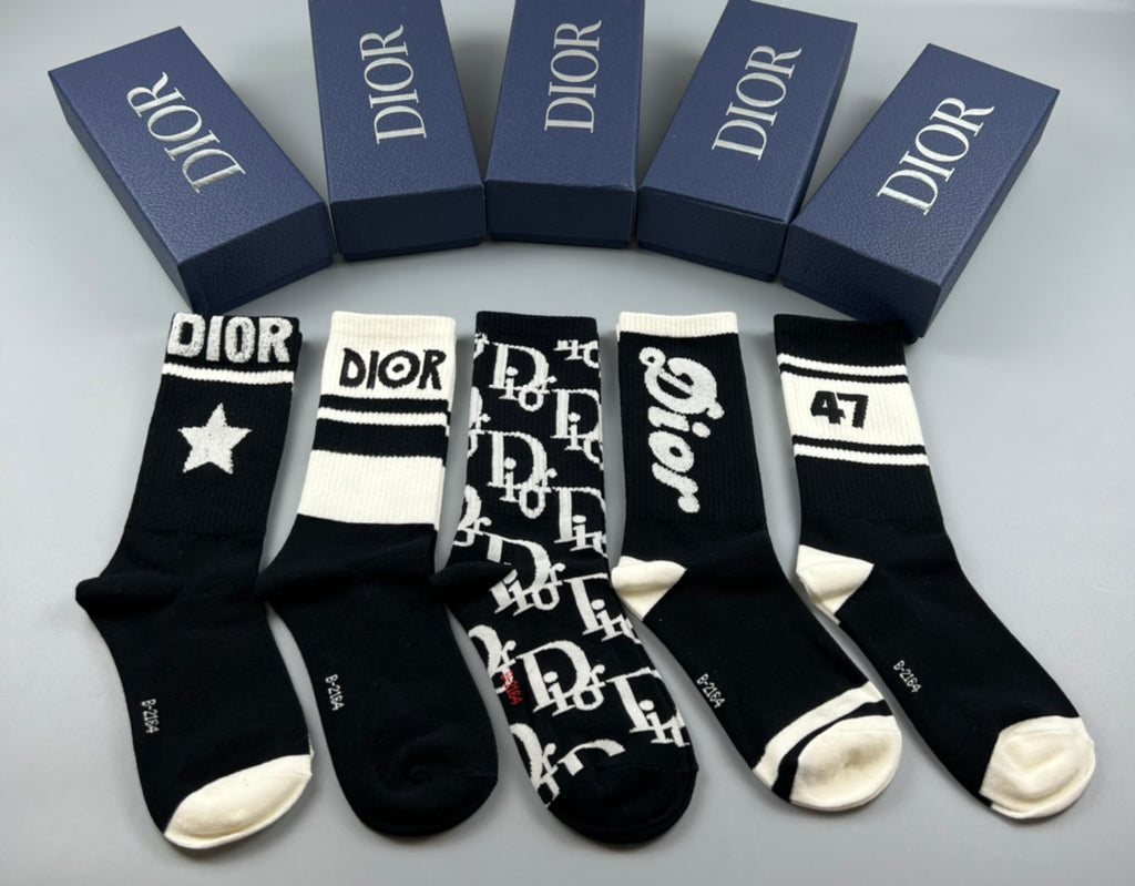 Dior bold graphic panels crew socks - view 3