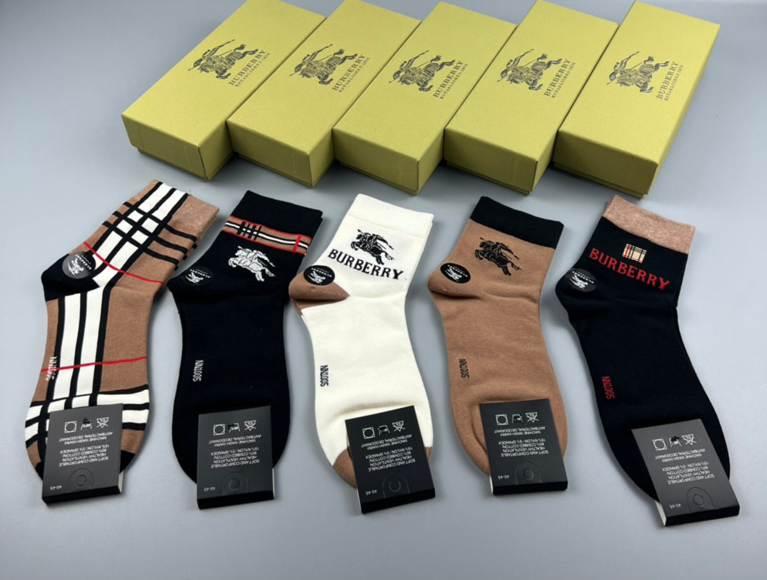 Burberry check and knight crew socks - view 2