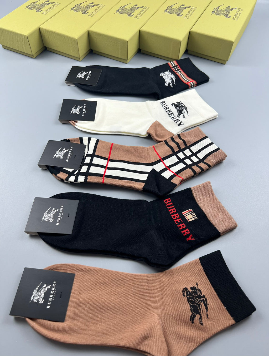 Burberry check and knight crew socks - view 9