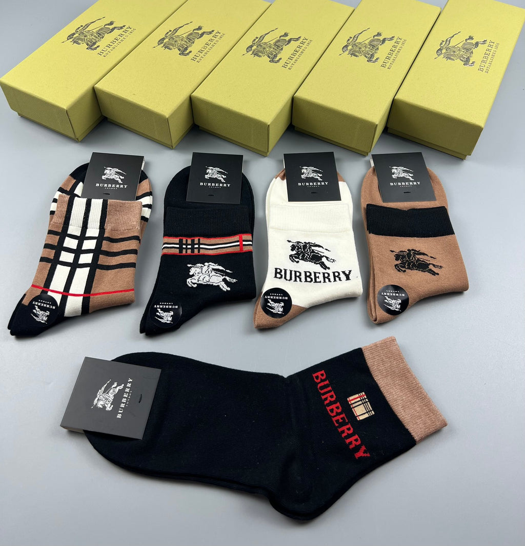 Burberry check and knight crew socks - view 7