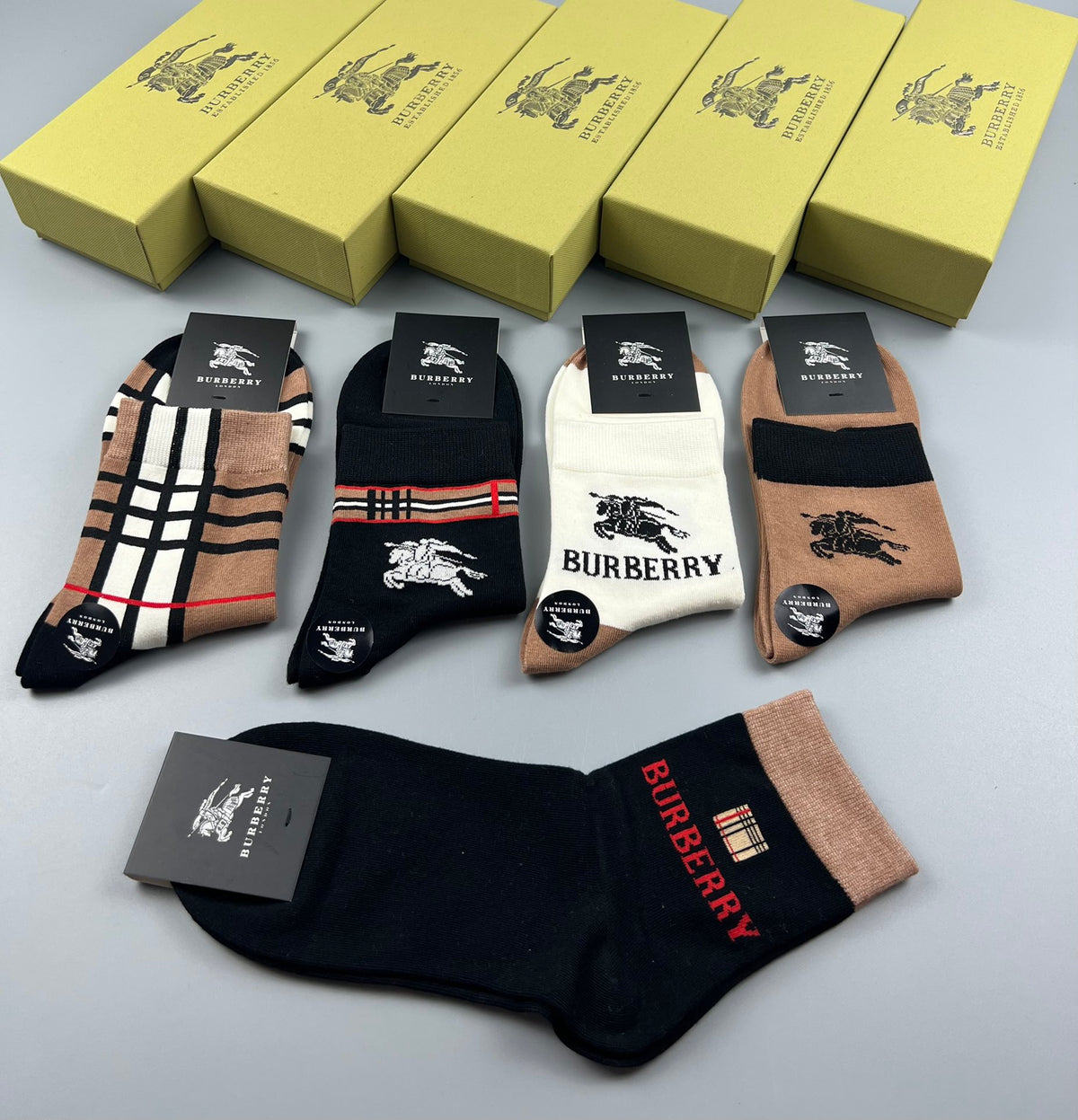 Burberry check and knight crew socks - view 7