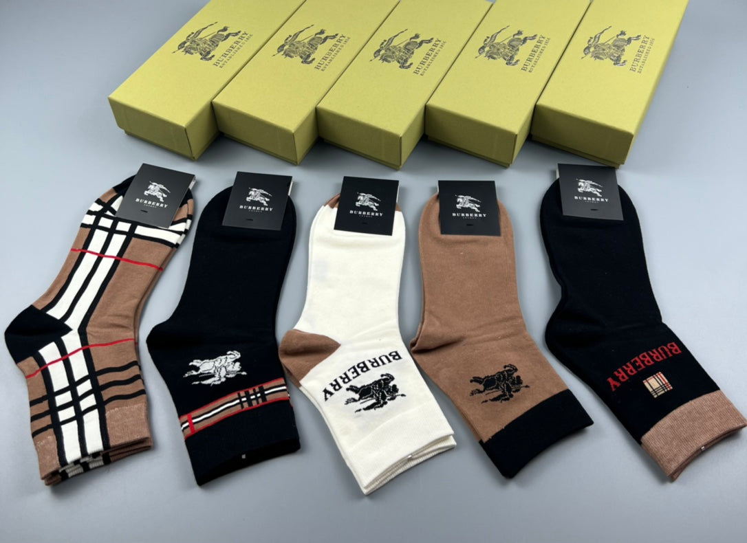 Burberry check and knight crew socks - view 1