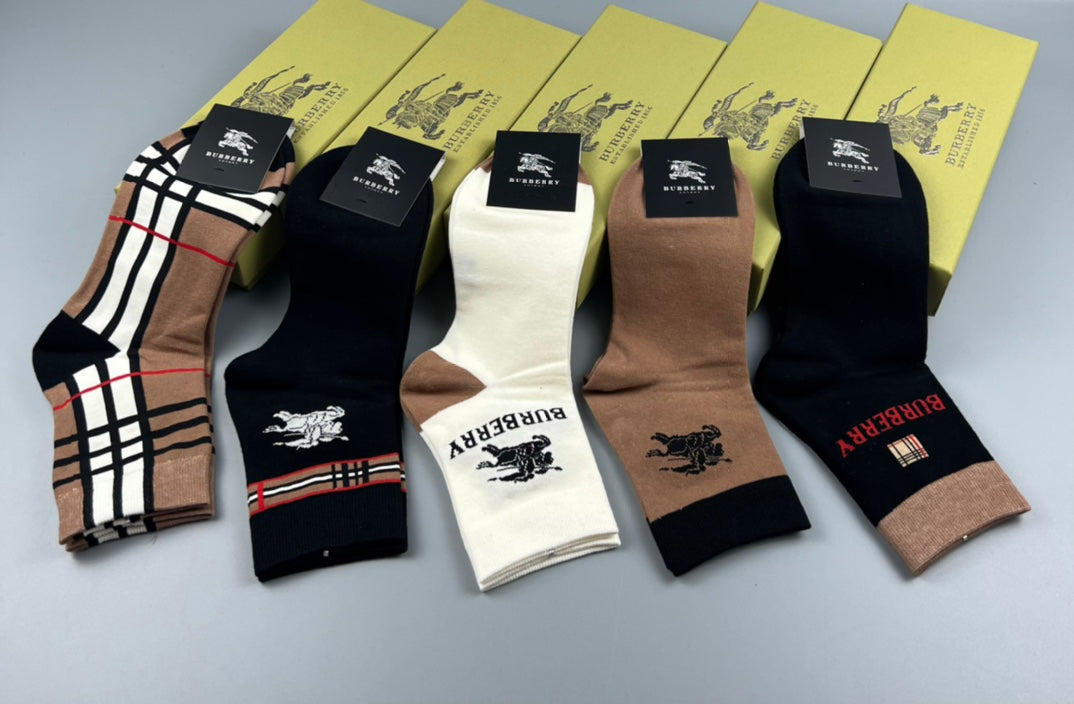Burberry check and knight crew socks - view 5