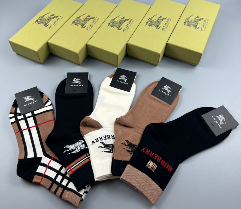 Burberry check and knight crew socks - view 3