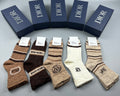 Dior earth tone cuff patterns crew socks - view 1
