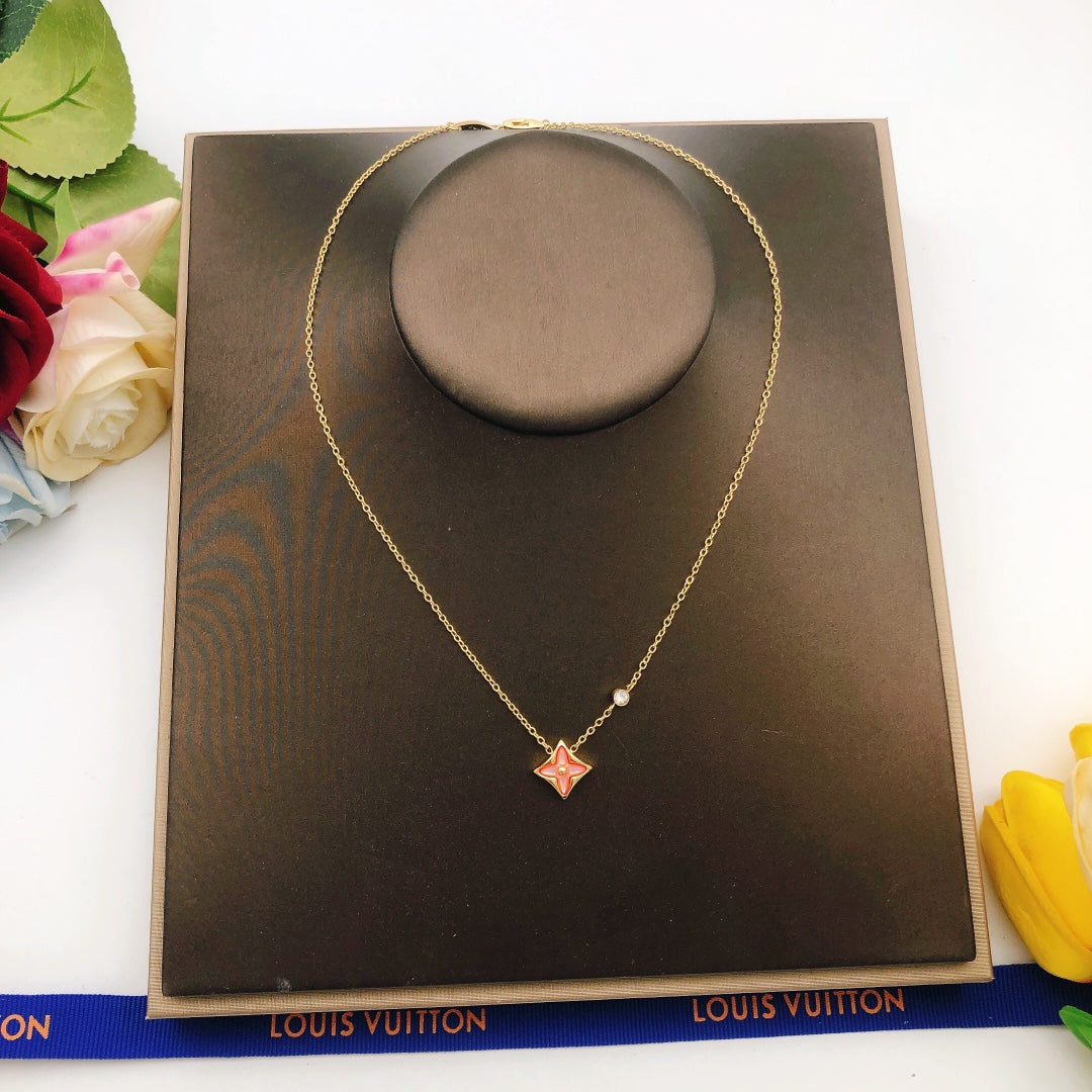 Louis Vuitton Pink Mother-of-Pearl Necklace - album image 8