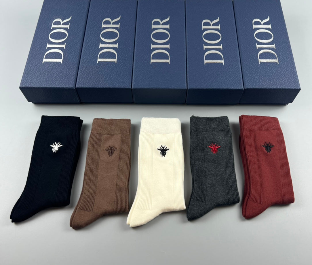 Dior small bee ribbing crew socks - view 7