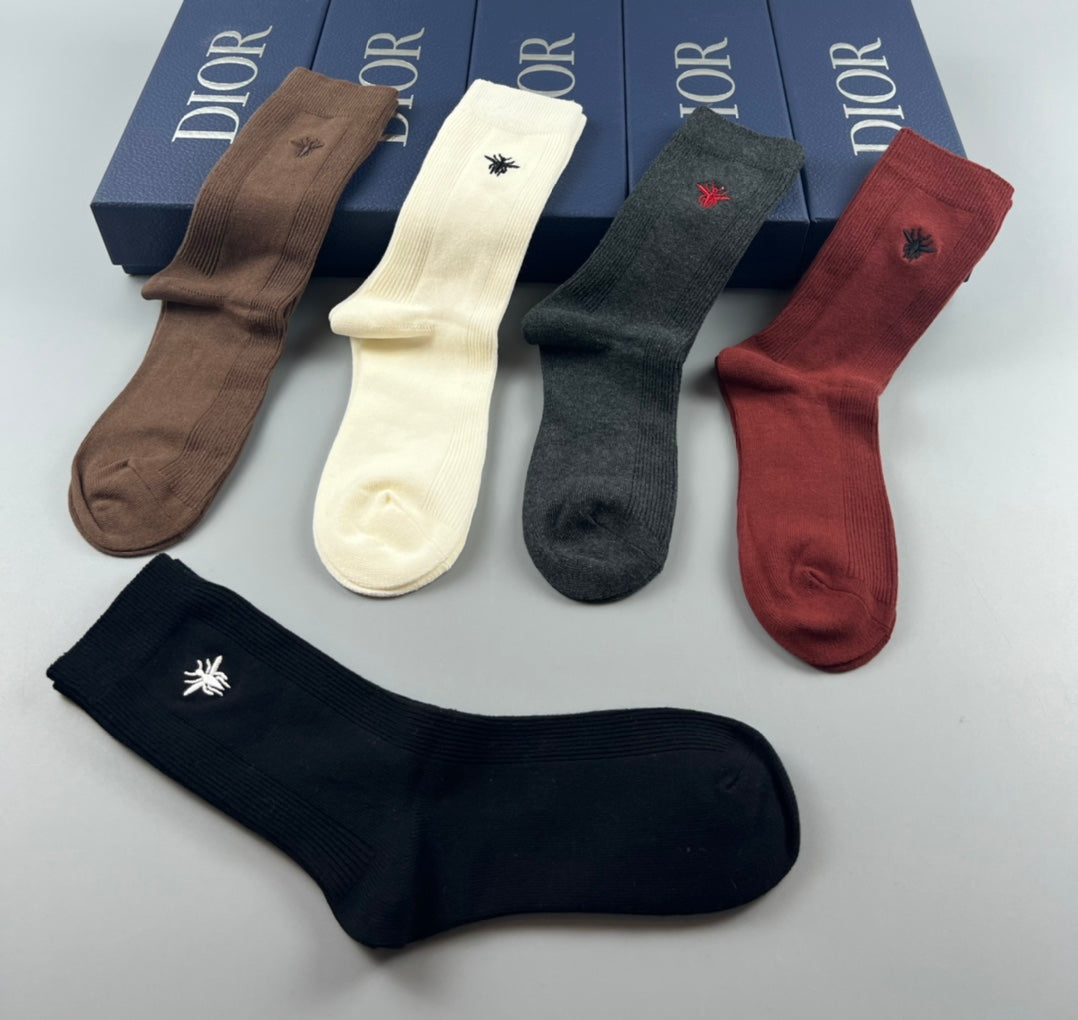 Dior small bee ribbing crew socks - view 5