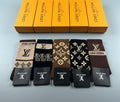 Louis Vuitton brown graphic mix crew socks, image 1