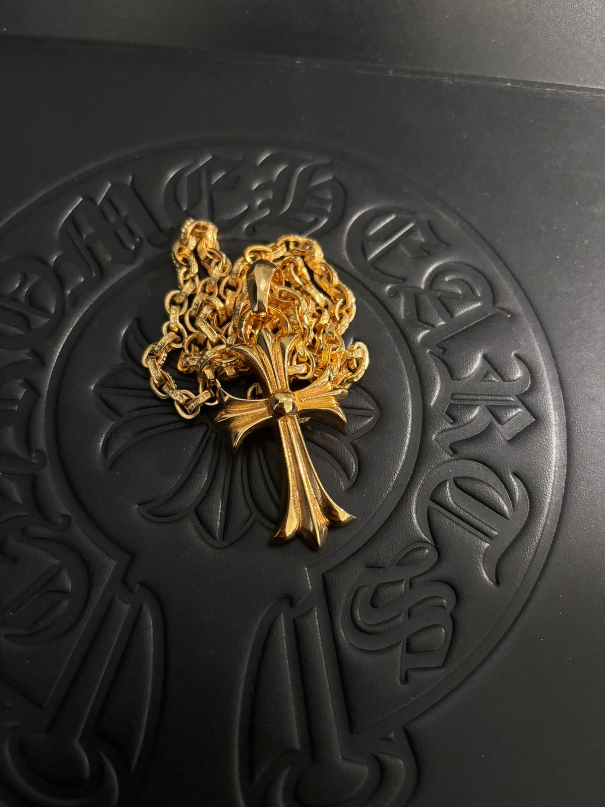 Chrome Hearts Gold-Tone Long Cross Necklace - album image 2
