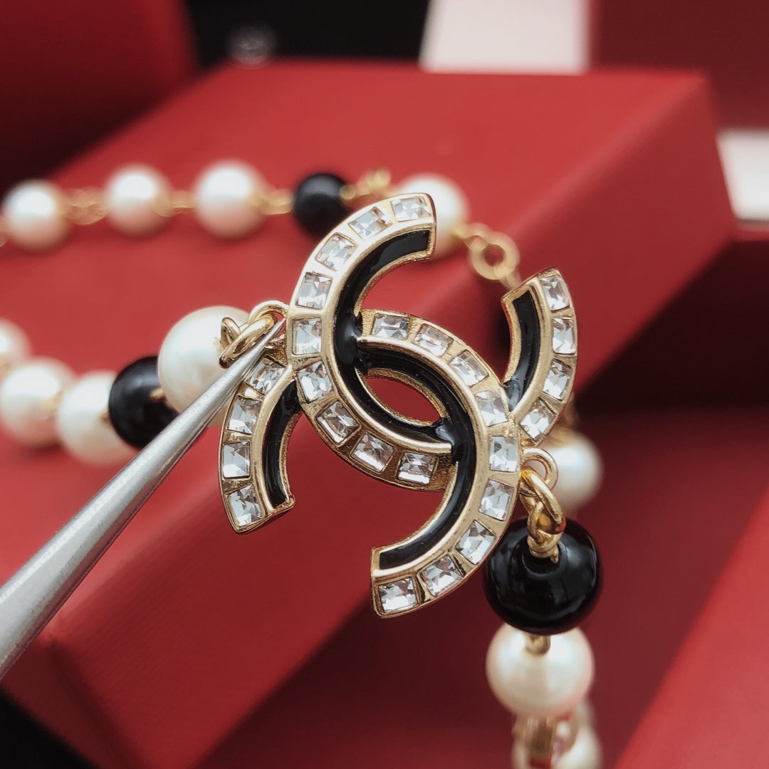 Chanel Pearl Square Crystal Accent Necklace - album image 7