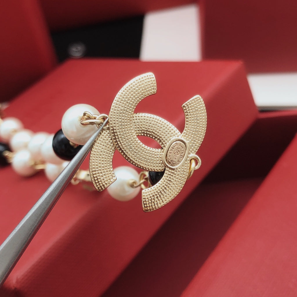 Chanel Pearl Square Crystal Accent Necklace - album image 8