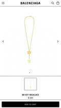 Balenciaga Gold-Tone Long Key Pendant Necklace - album image 1