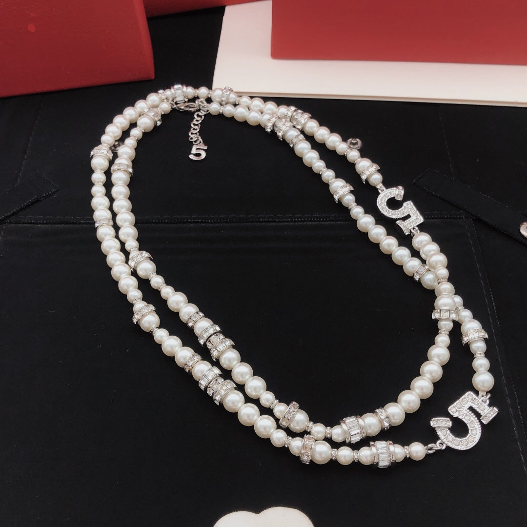 Chanel Pearl Crystal Accent Necklace - album image 8