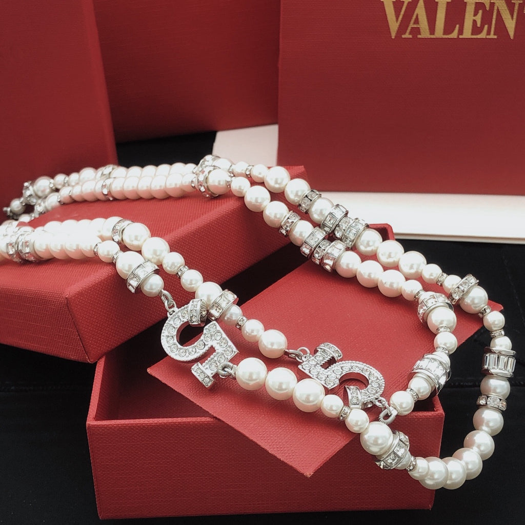 Chanel Pearl Crystal Accent Necklace - album image 1