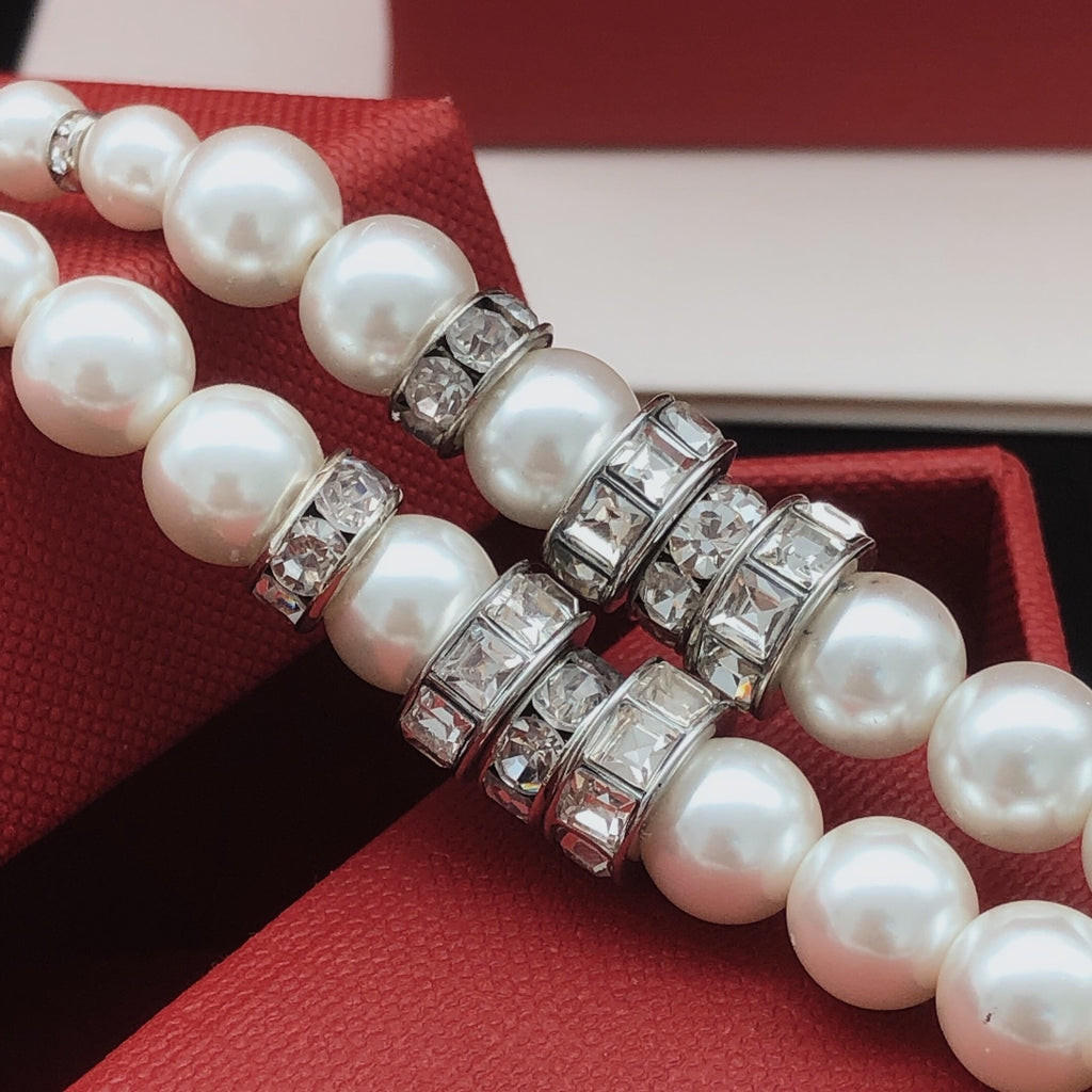 Chanel Pearl Crystal Accent Necklace - album image 3