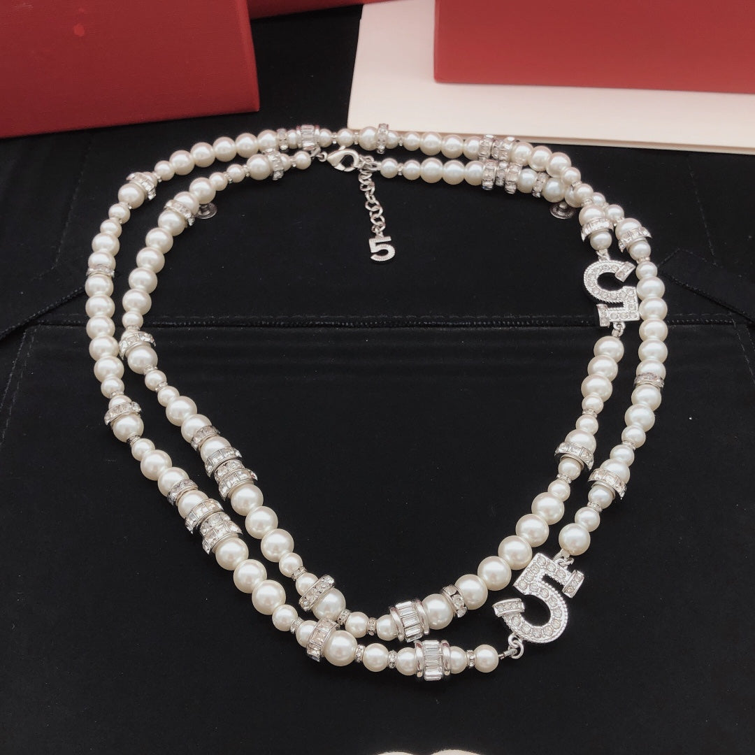 Chanel Pearl Crystal Accent Necklace - album image 7