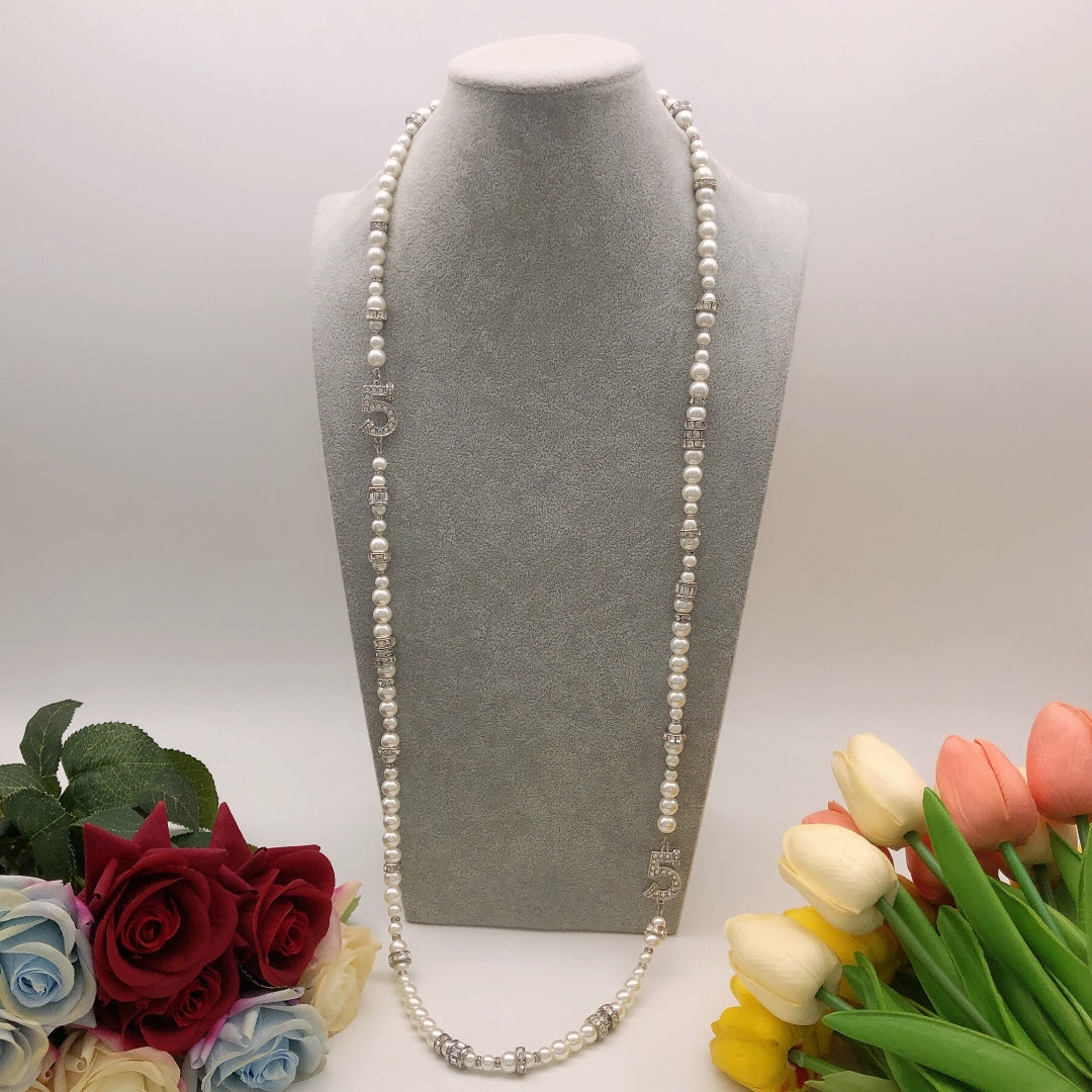 Chanel Pearl Crystal Accent Necklace - album image 9