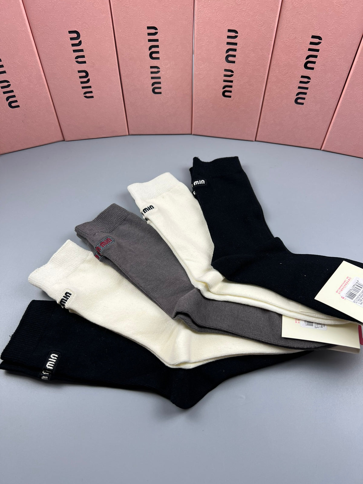 Miu Miu neutral fine rib socks, image 8