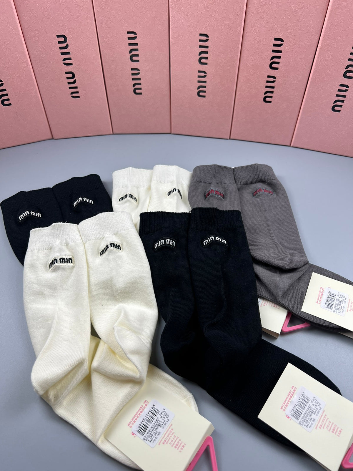 Miu Miu neutral fine rib socks, image 4